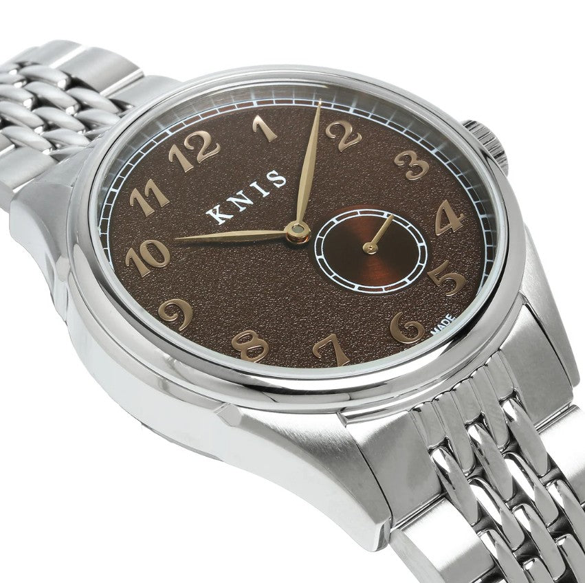 KNIS Automatik KODOU Small Seconds mit braunem Zifferblatt 38 mm
