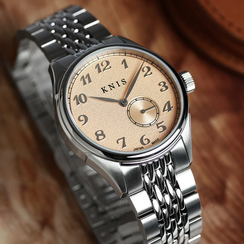 KNIS Automatik KODOU Small Seconds mit Lachsrosa Zifferblatt 38 mm