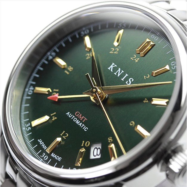KNIS Classic GMT Automatik Grün - Rice Beads Bracelet 38 mm