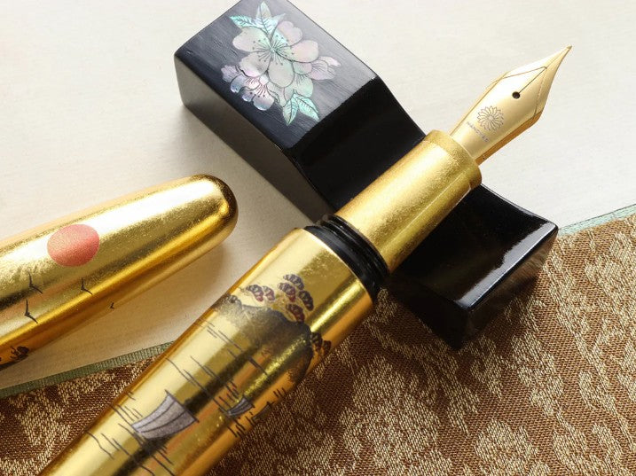 Wancher Dream Pen Rising Sun Maki-e - Sansui