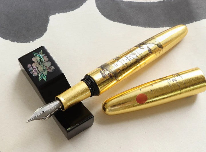 Wancher Dream Pen Rising Sun Maki-e - Sansui