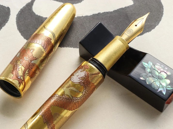 Wancher Dream Pen Rising Sun Maki-e - Dragon