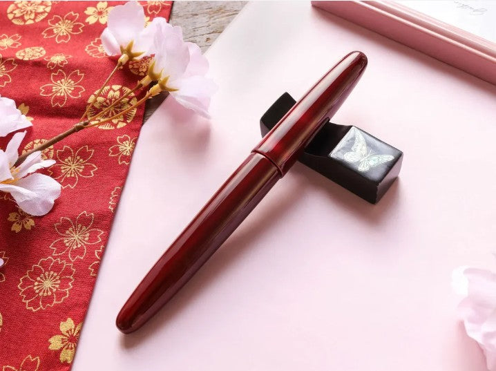 Wancher Dream Pen Aizu Urushi - Tamamushi-nuri - Red