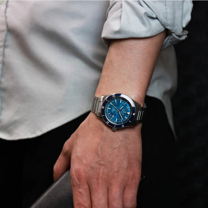 KNIS Meteorite GMT Automatic Diver 40 mm – Blue – Muonionalusta Meteorite