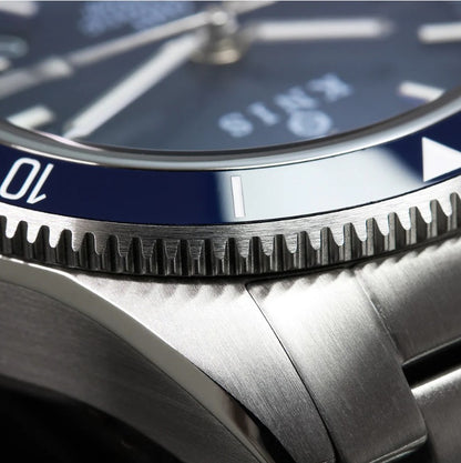 KNIS Meteorite GMT Automatic Diver 40 mm – Blue – Muonionalusta Meteorite
