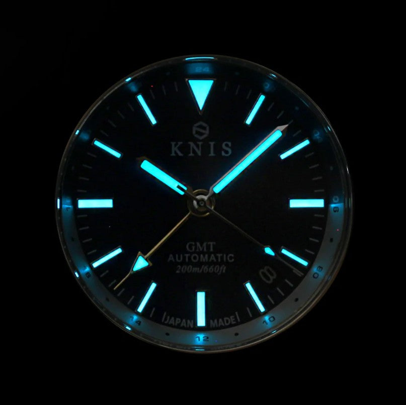 KNIS Meteorite GMT Automatic Diver 40 mm – Blue – Muonionalusta Meteorite