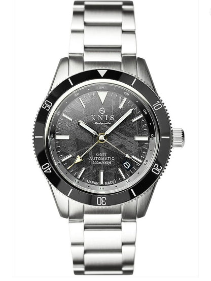 KNIS Meteorite GMT Automatic Diver 40 mm Black – Muonionalusta Meteorite