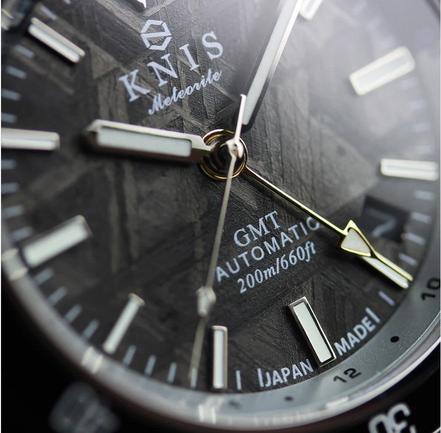 KNIS Meteorite GMT Automatic Diver 40 mm Black – Muonionalusta Meteorite