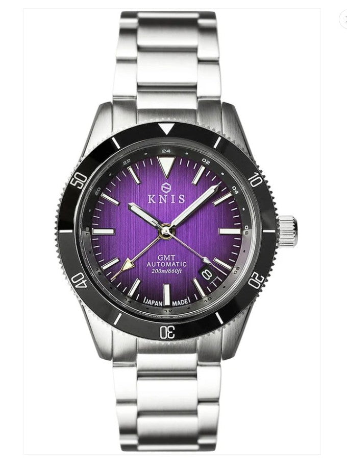 KNIS GMT Automatic Diver 40 mm Purple