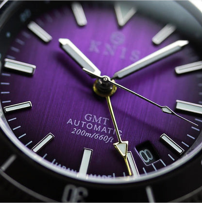 KNIS GMT Automatic Diver 40 mm Purple