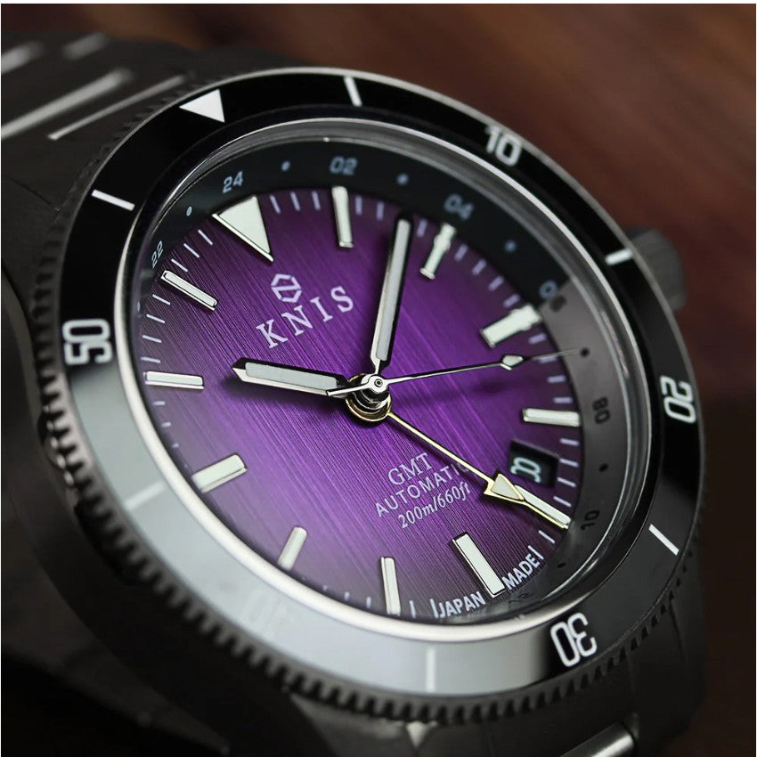 KNIS GMT Automatic Diver 40 mm Purple