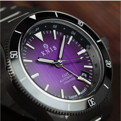 KNIS GMT Automatic Diver 40 mm Purple