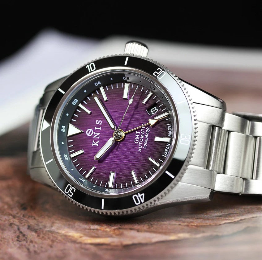 KNIS GMT Automatic Diver 40 mm Purple