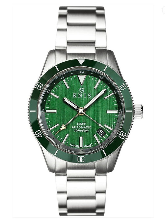 KNIS GMT Automatic Diver 40 mm Green