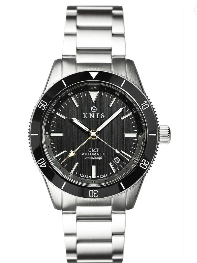 KNIS GMT Automatic Diver 40 mm Black