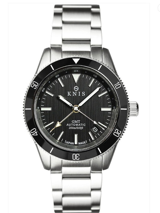 KNIS GMT Automatic Diver 40 mm Black