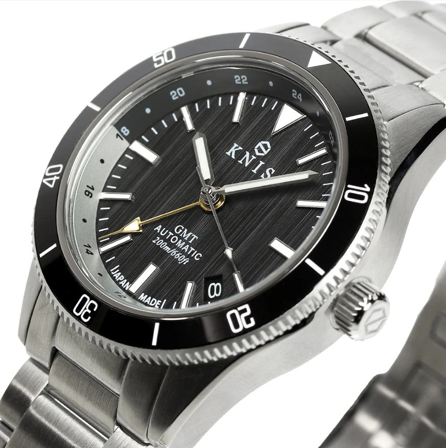 KNIS GMT Automatic Diver 40 mm Black
