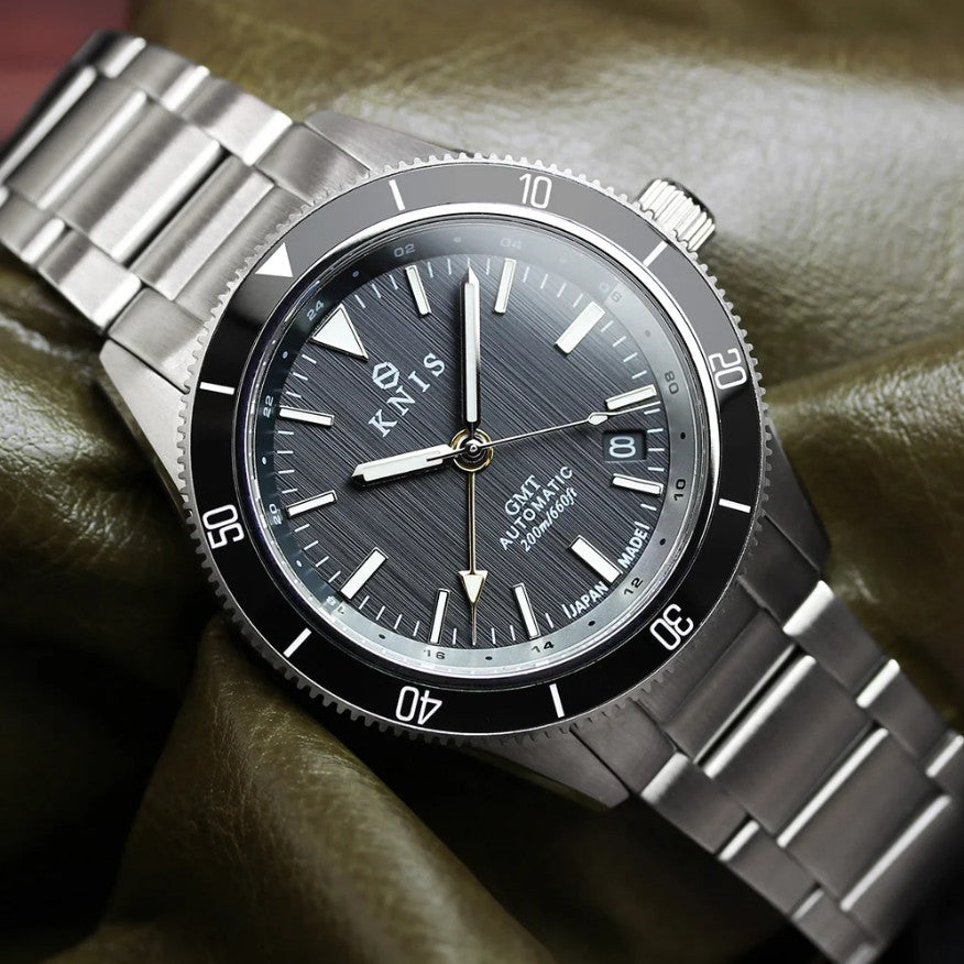 KNIS GMT Automatic Diver 40 mm Black