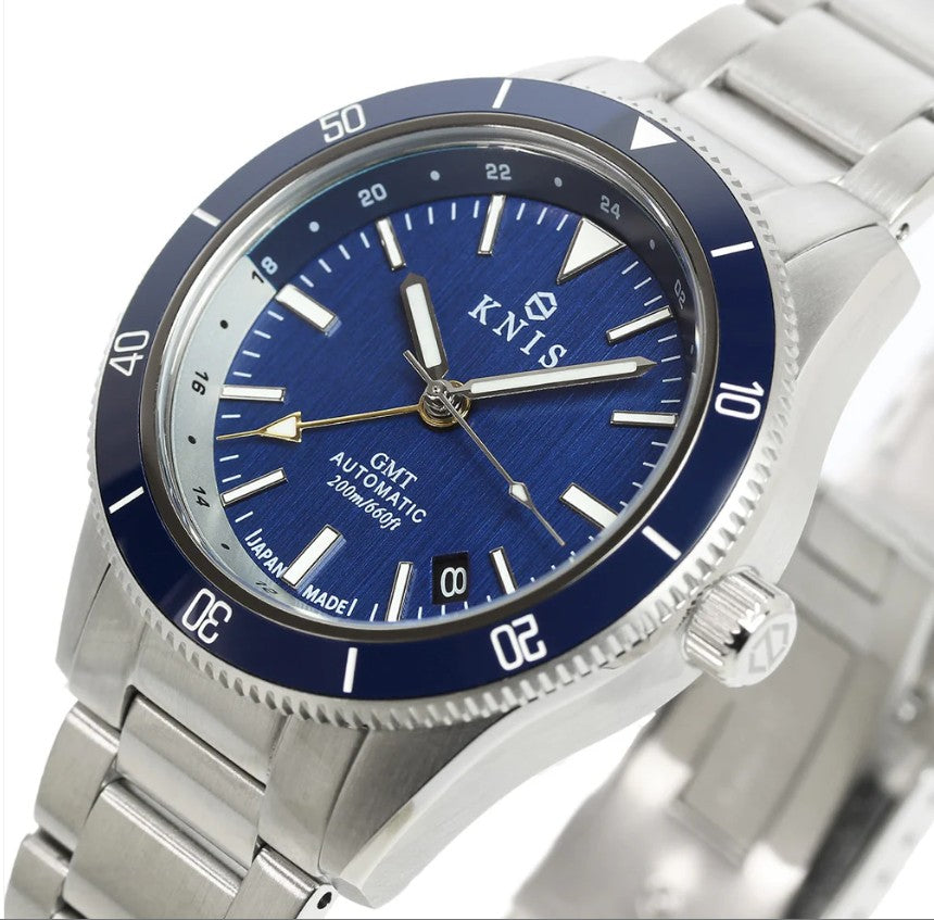 KNIS GMT Automatic Diver 40 mm Blue