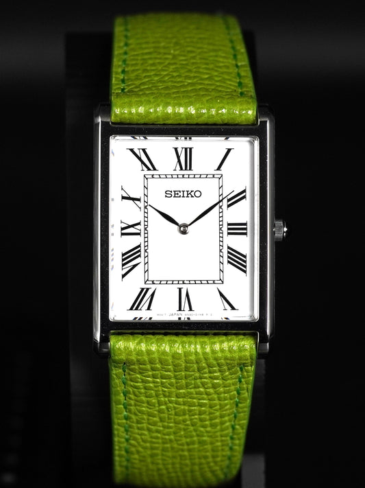 Seiko SWR103P1 – Tank Apfelgrün - Japanese Microbrands Edition