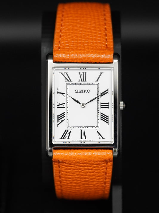 Seiko SWR103P1 – Tank Orange - Japanese Microbrands Edition