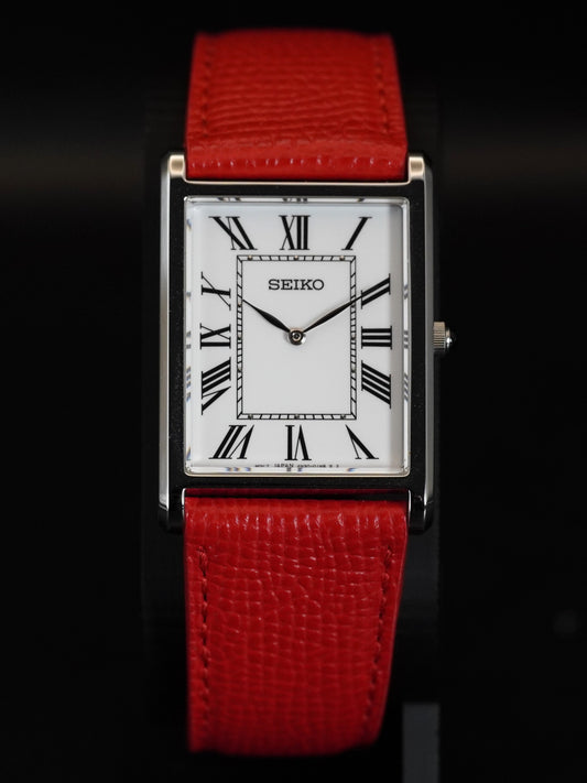 Seiko SWR103P1 – Tank Rot - Japanese Microbrands Edition