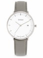 Soue A Basics Silber x Weißes Zifferblatt x Grau, Herren 38 mm