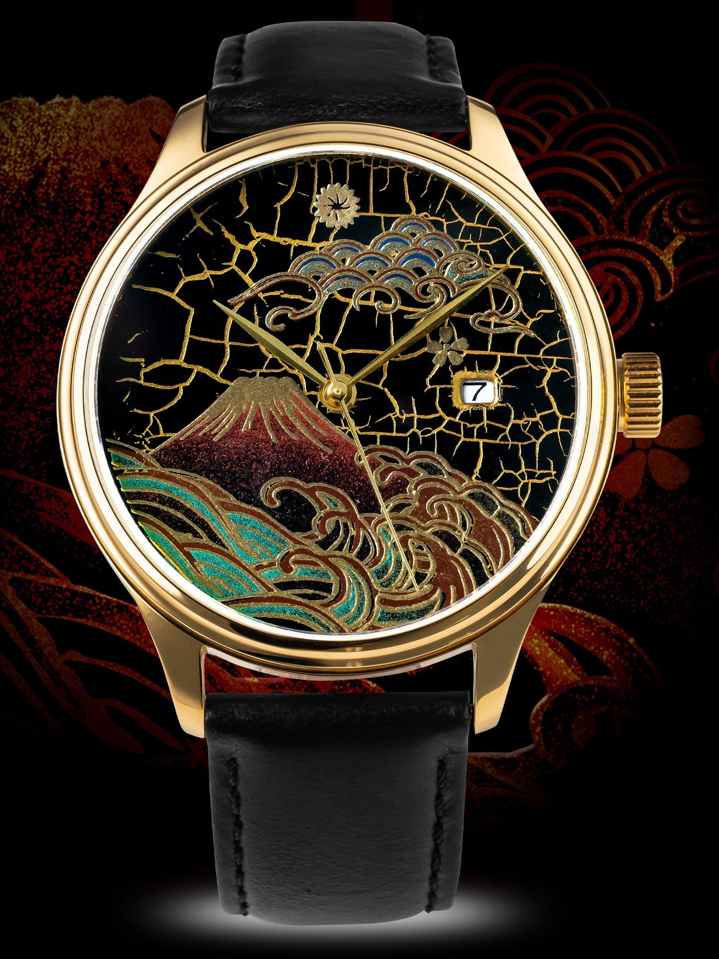 WANCHER Dream Watch – Hirota Hibi-nuri „Aka Fuji" Gold by Meisterin Yoko Hirota – Einzelstück