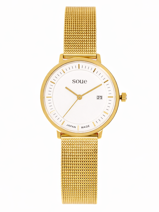 Soue A Basics Rosegold x Weiß x Rosegold Damen 30 mm