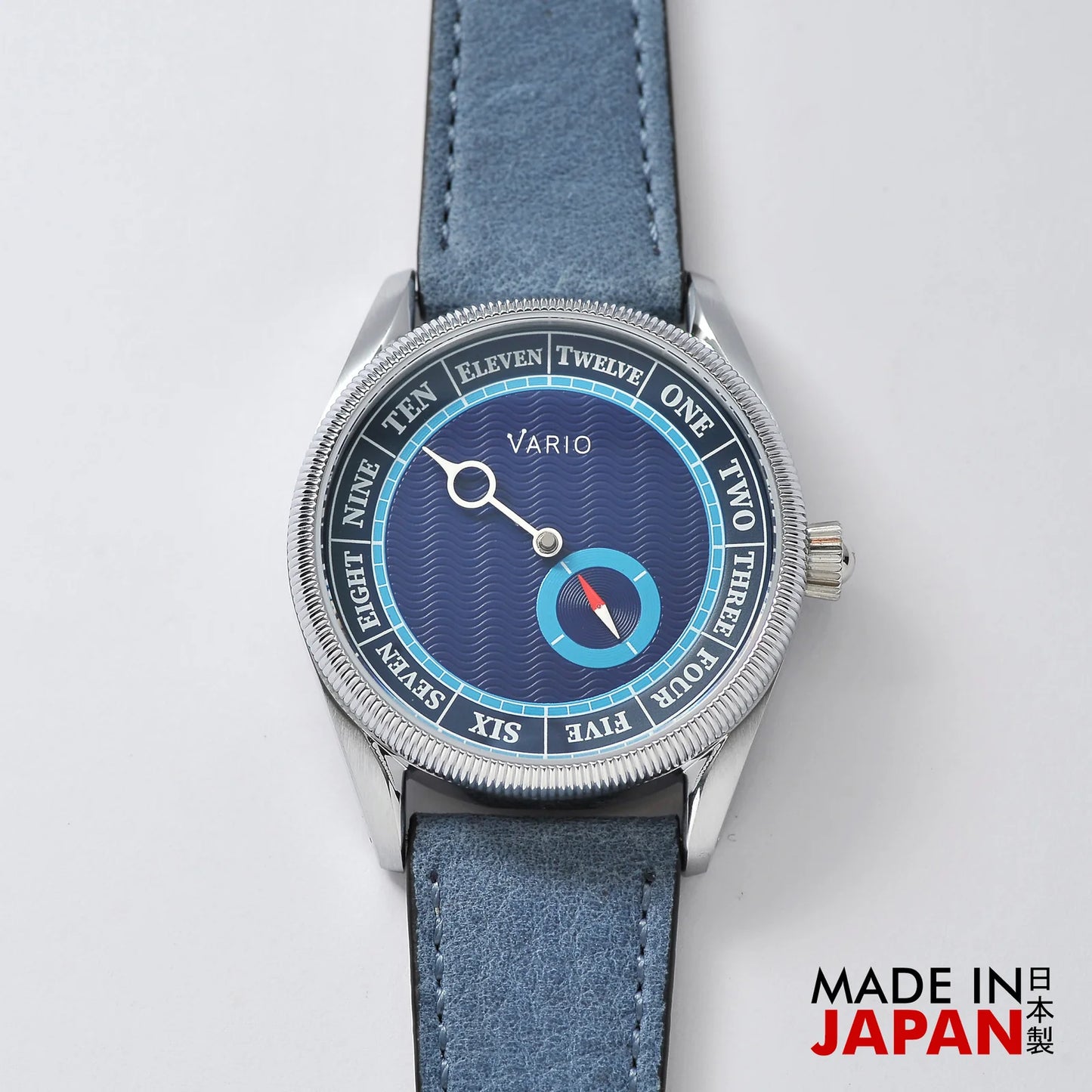 Vario Navi Single Hand Deep Water Blue Small Seconds Compass Yale