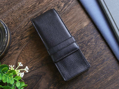 TERASAKI LEATHER PEN CASE – BLACK