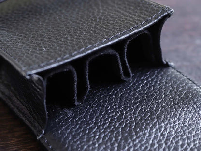 TERASAKI LEATHER PEN CASE – BLACK