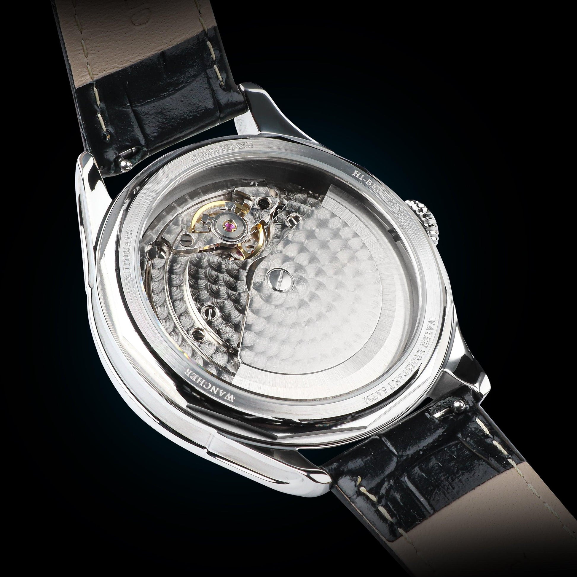 WANCHER Dream Moonphase Kaguya SUIGETSU Tsukimi, Sichtboden mit Automatikwerk Hangzhou H7M01