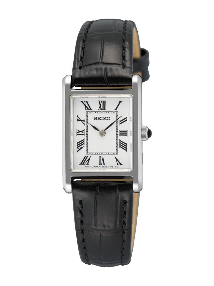 Seiko SWR107P1 – Klassik, rechteckig, elegant (Damenuhr) – Neuheit