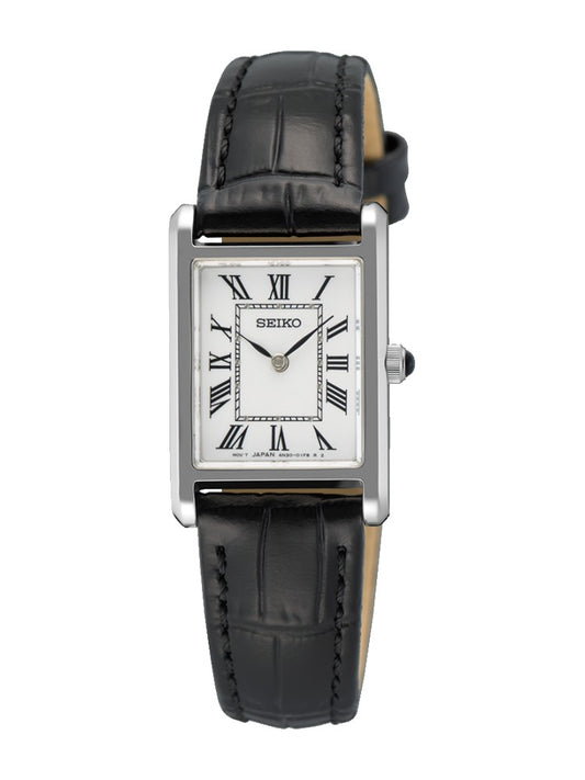 Seiko SWR107P1 – Klassik, rechteckig, elegant (Damenuhr) – Neuheit