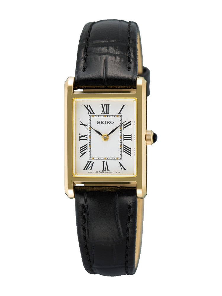 Seiko SWR108P1 - Classic, rectangular, elegant (ladies' watch) – New