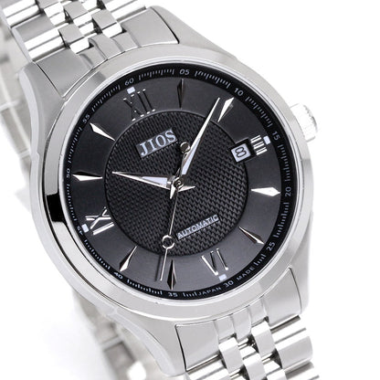 JIOS „SEIRAN“ - schwarzes Zifferblatt x silberne Zeiger x Stahlarmband