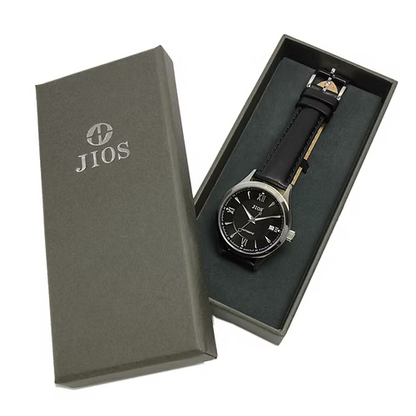 JIOS „SEIRAN“ - schwarzes Zifferblatt x silberne Zeiger x Stahlarmband