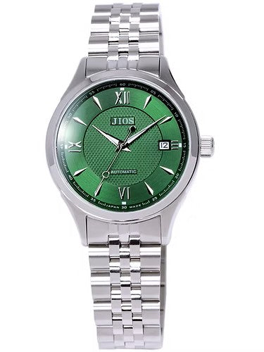 JIOS „SEIRAN“ - grünes Zifferblatt x silberne Zeiger x Stahlarmband