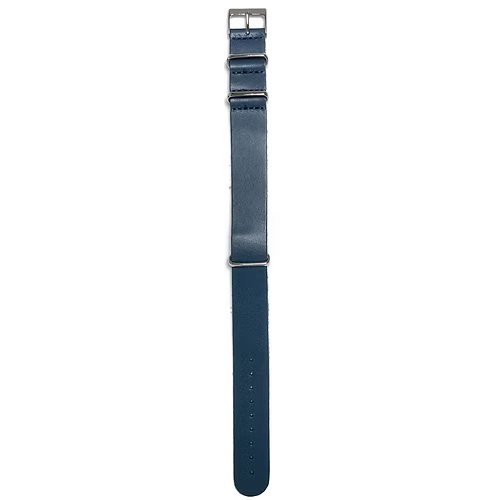 Bracelet en cuir Tochigi 18 mm (bleu) – cuir souple de qualité supérieure