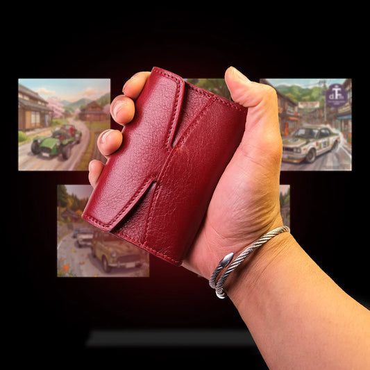Wancher Wan-Links Meishi Leather Card Case (Red)