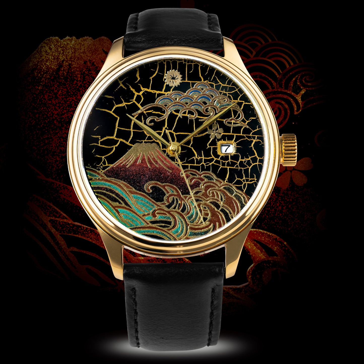 WANCHER Dream Watch – Hirota Hibi-nuri „Aka Fuji" Gold by Meisterin Yoko Hirota – Einzelstück