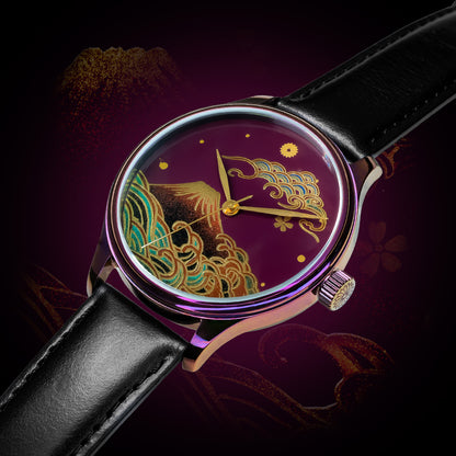 WANCHER Dream Watch – Urushi Purple Kindai Maki-e „Aka Fuji" Red Ororu – Einzelstück