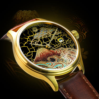 WANCHER Dream Watch – Hirota Hibi-nuri „Aka Fuji" Gold by Meisterin Yoko Hirota – Einzelstück