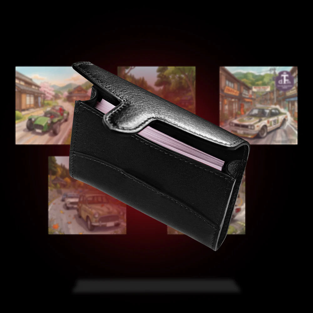 Wancher Wan-Links Meishi Leather Card Case (Black)