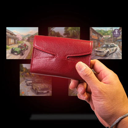 Wancher Wan-Links Meishi Leather Card Case (Red)