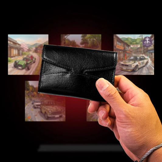 Wancher Wan-Links Meishi Leather Card Case (Black)