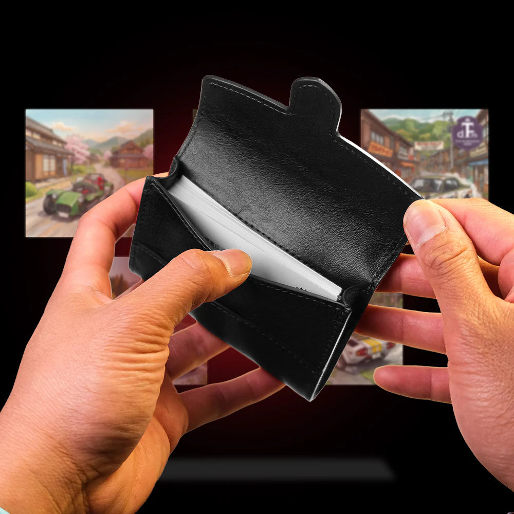 Wancher Wan-Links Meishi Leather Card Case (Black)