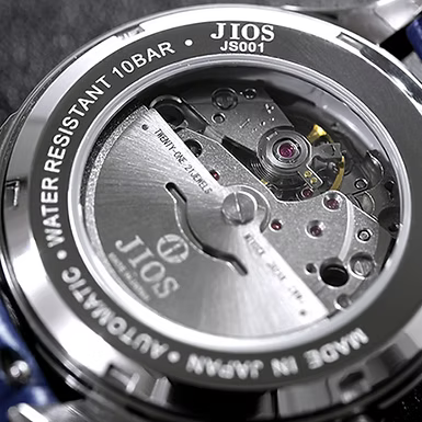 JIOS « SEIRAN » - cadran vert x aiguilles argentées x bracelet acier 