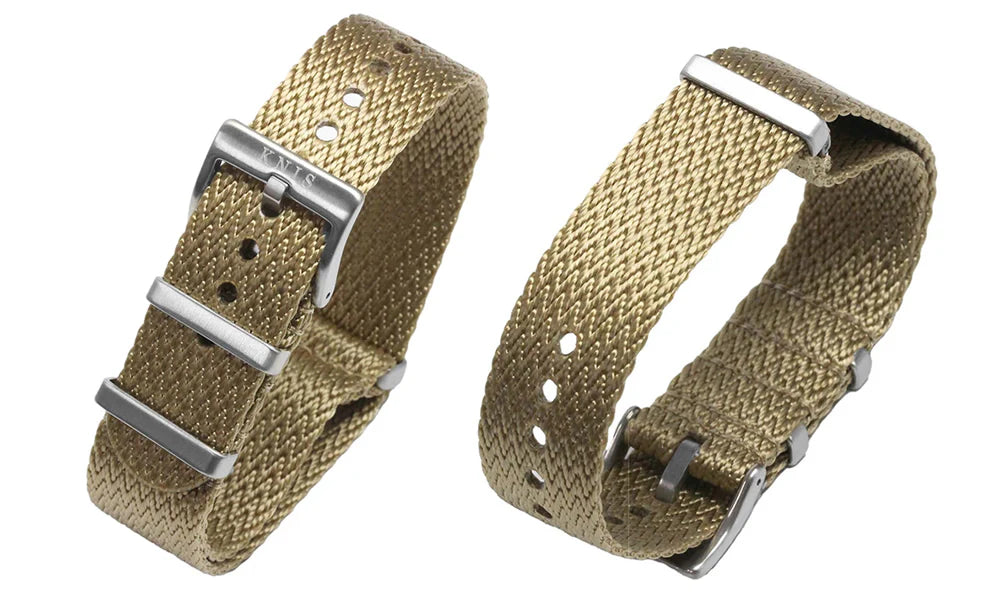 KNIS Nylon Strap "Shark Tooth" – Beige (20 mm)